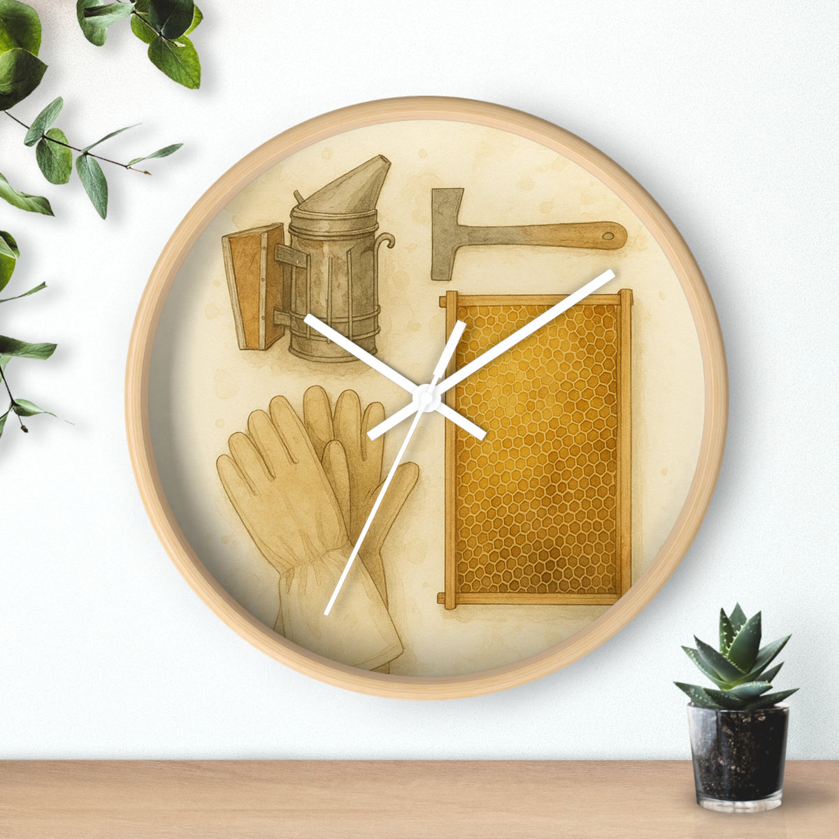 Bee Keeper's rustic wall clock, view 7