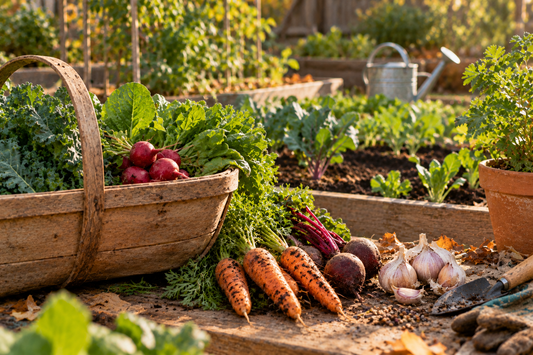Fall vegetable garden in the Bay Area