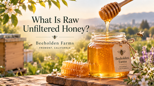 Raw unfiltered honey from Fremont, California