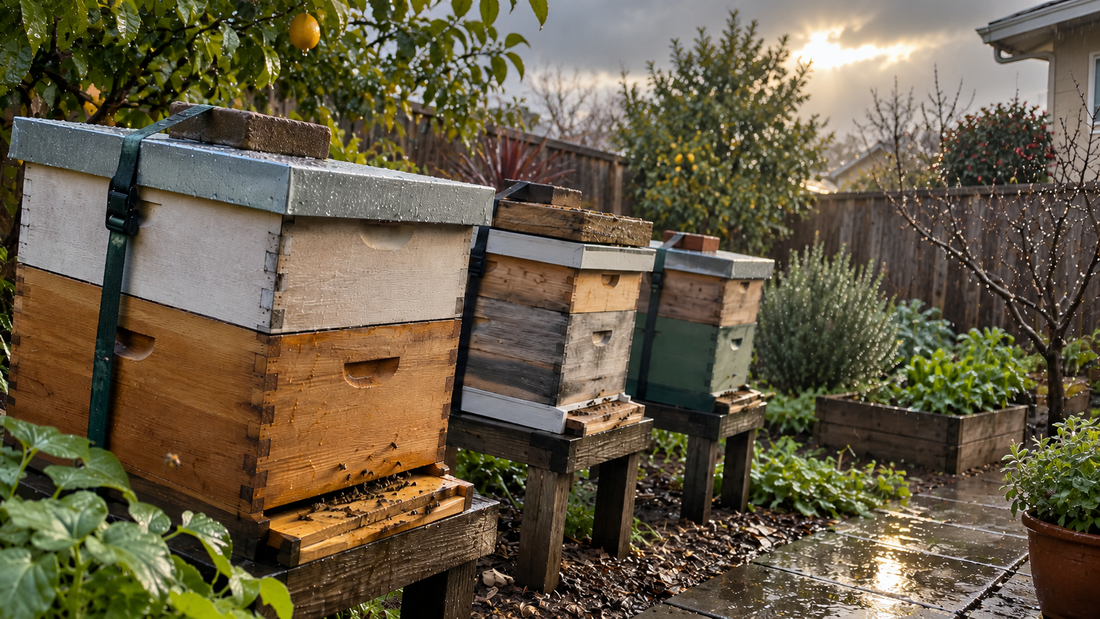 Bay Area beehives kept dry and fed during the rainy season
