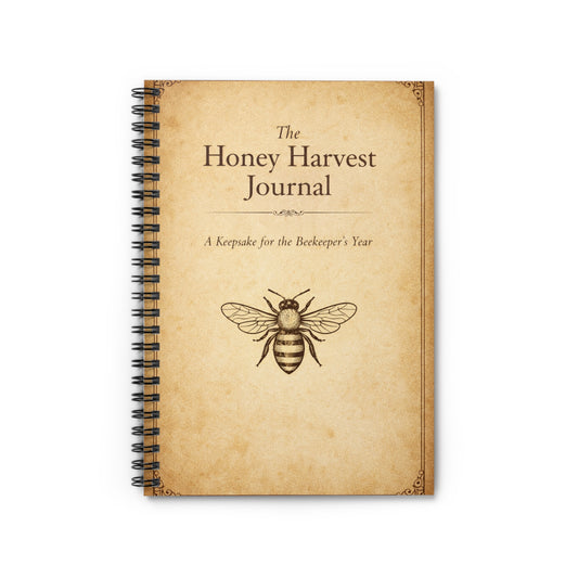 Honey Harvest Journal Spiral Notebook (6″ × 8″) — Vintage Beekeeper’s Ledger