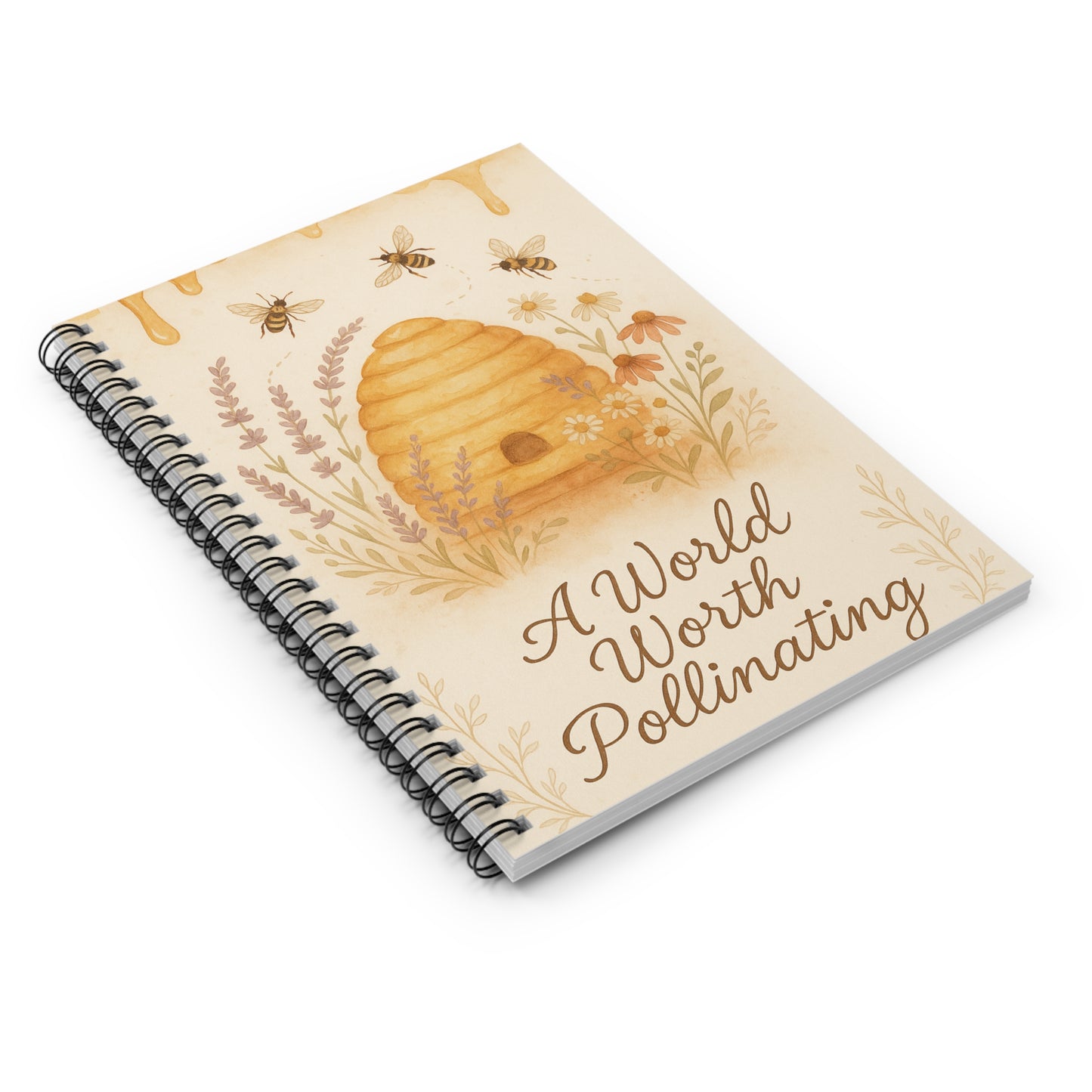 A World Worth Pollinating – Spiral Notebook (6″ × 8″)