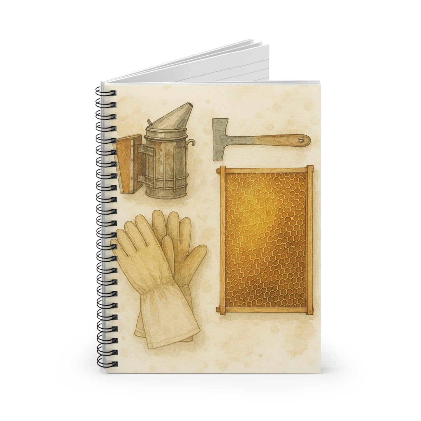 Honeybee Keeper Spiral Notebook - Perfect for Beekeeping Notes, Bee Lovers Journal, Nature Gift, Gardening Planner, Eco Friendly Stationery