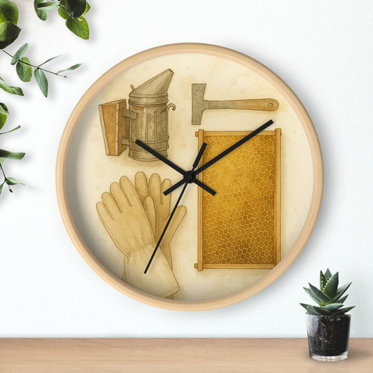 Bee Keeper's Wall Clock, Rustic Home Decor, Honeybee Enthusiast Gift, Unique Kitchen Wall Art, Beekeeping Accessories, Nature-Inspired [...]