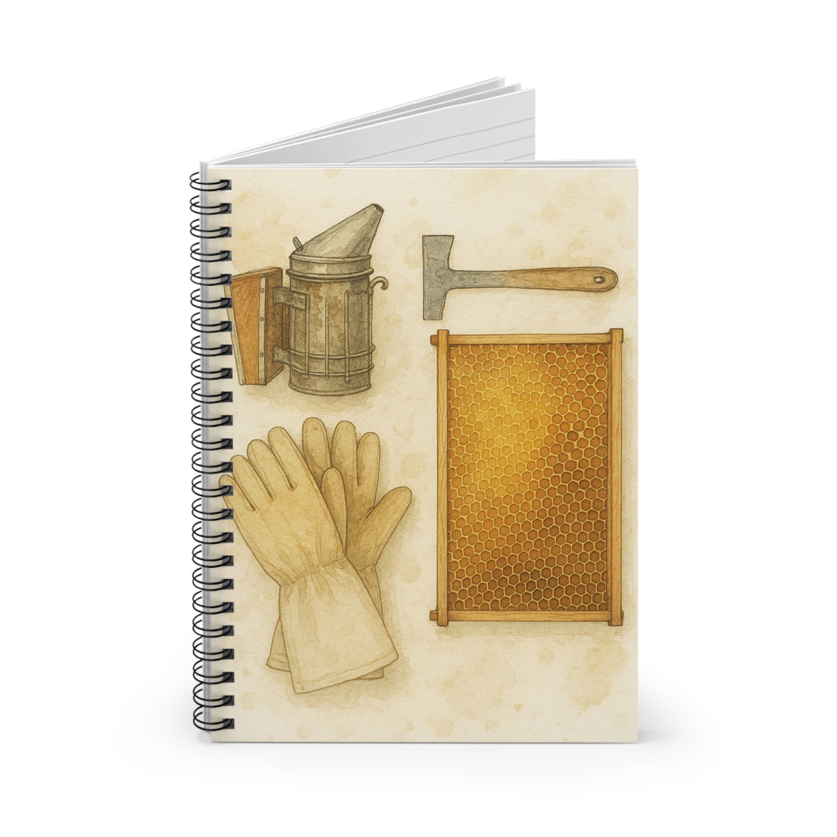 Honeybee Keeper Spiral Notebook - Perfect for Beekeeping Notes, Bee Lovers Journal, Nature Gift, Gardening Planner, Eco Friendly Stationery