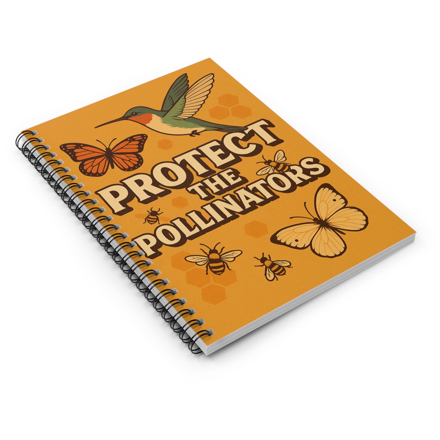 Protect the Pollinators Spiral Notebook | Hummingbird, Bees & Butterflies