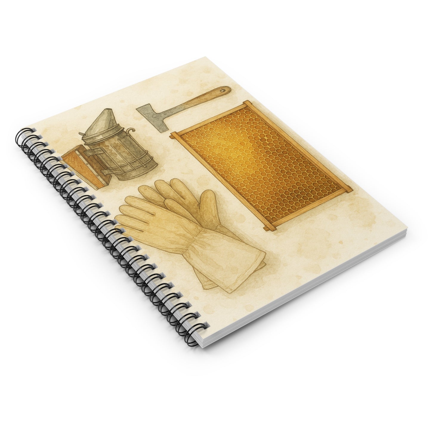 Honeybee Keeper Spiral Notebook - Perfect for Beekeeping Notes, Bee Lovers Journal, Nature Gift, Gardening Planner, Eco Friendly Stationery