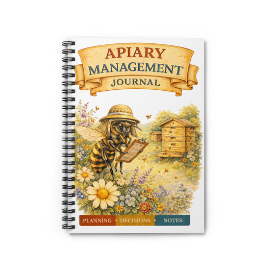 Worker Bee Apiary Management Journal Spiral Notebook | Ruled Lines
