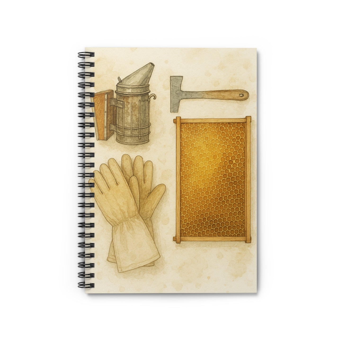 Honeybee Keeper Spiral Notebook - Perfect for Beekeeping Notes, Bee Lovers Journal, Nature Gift, Gardening Planner, Eco Friendly Stationery