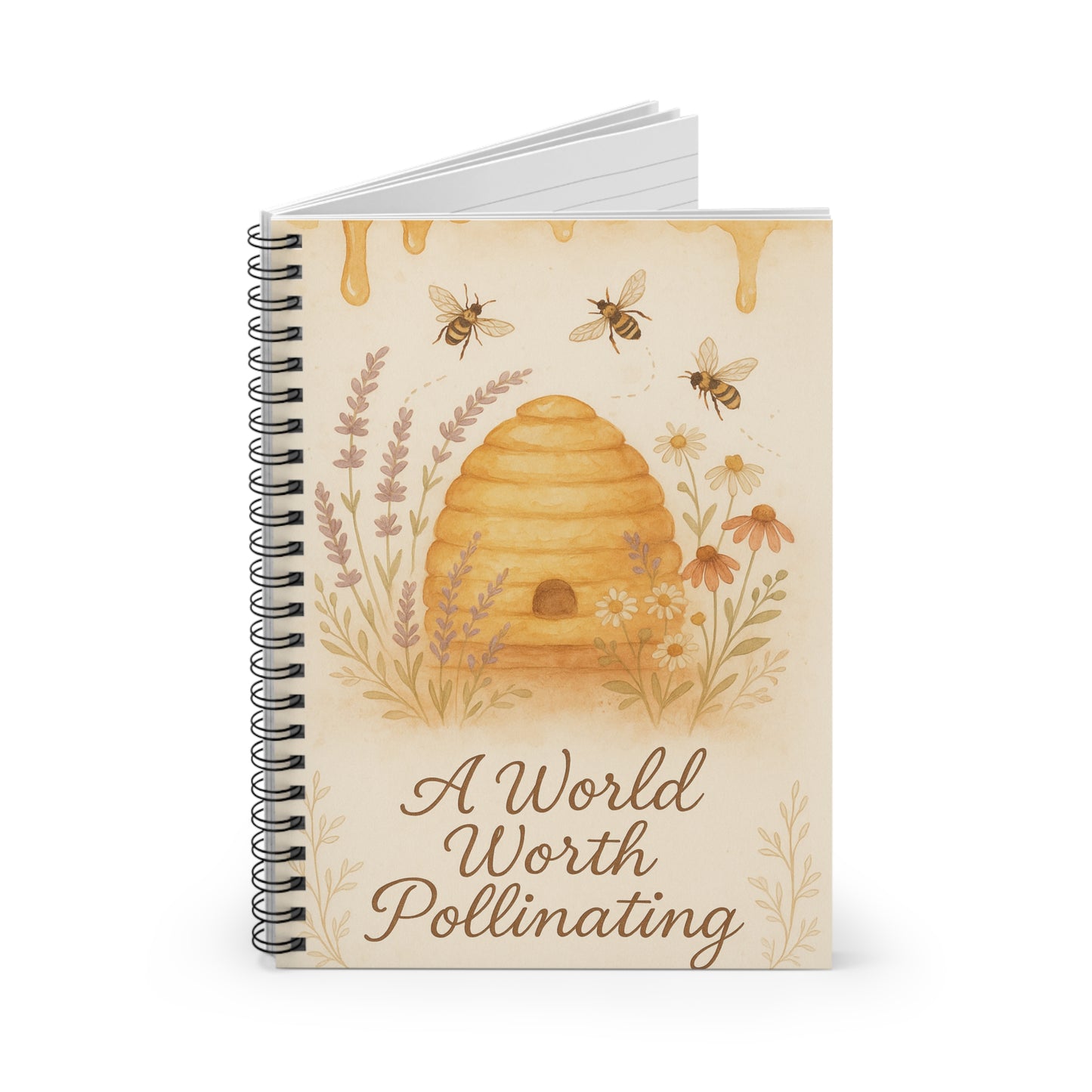A World Worth Pollinating – Spiral Notebook (6″ × 8″)