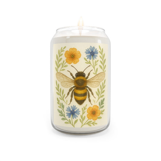 Bee Inspired Scented Candle | 13.75oz | Floral Aromatherapy, Home Fragrance, Gift for Her, Eco-Friendly Candle, Bee Decor