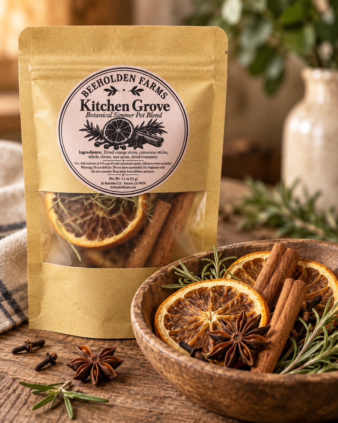 Kitchen Grove simmer pot blend by Beeholden Farms, view 2