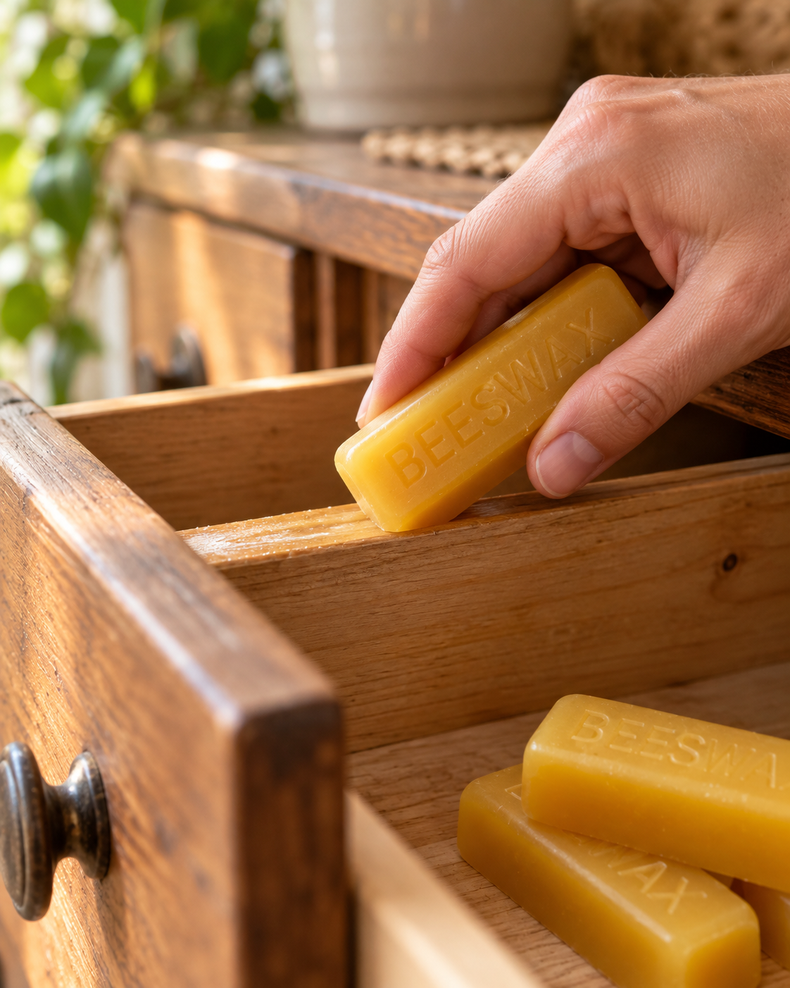 Pure beeswax bar from Beeholden Farms, view 5