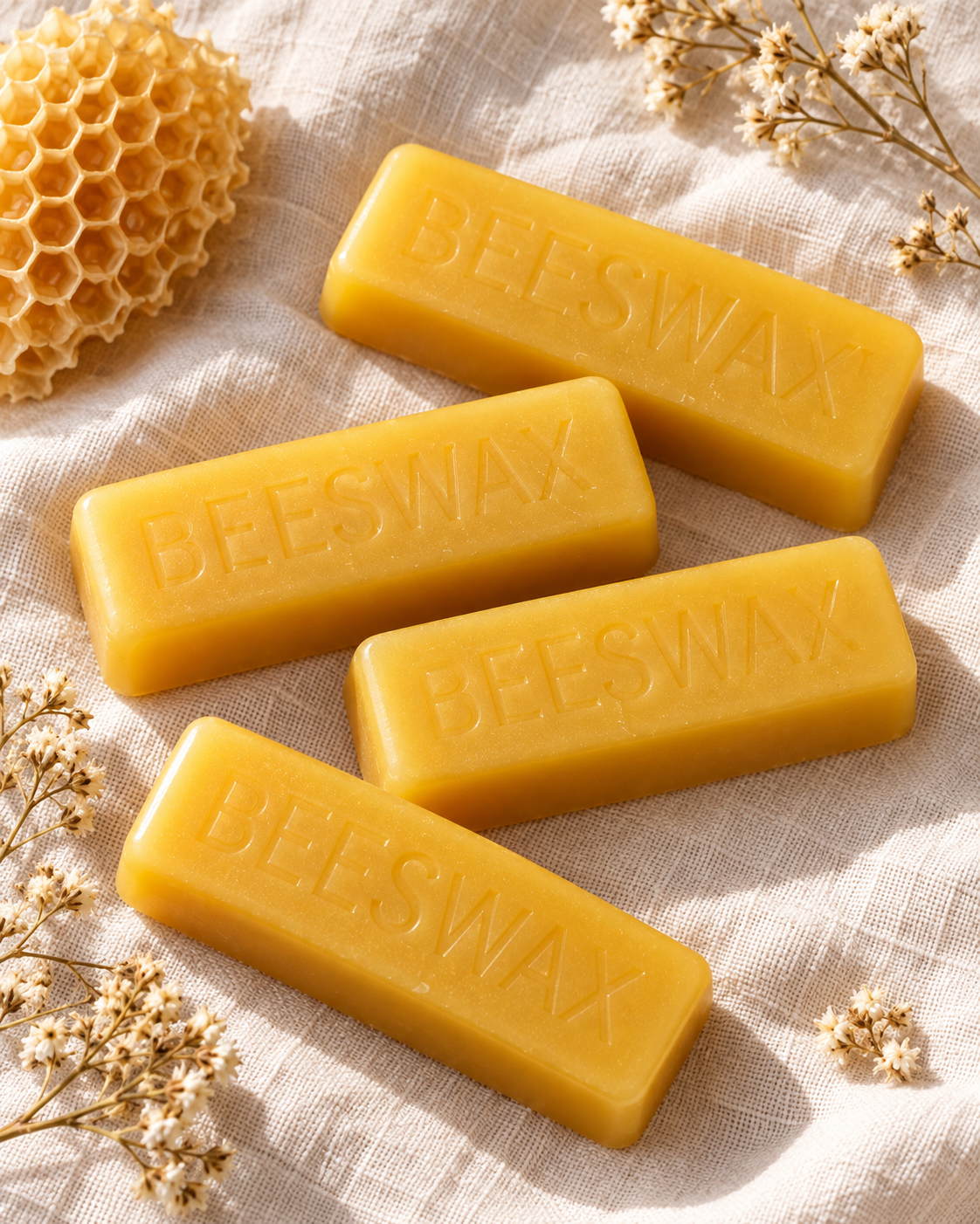 Pure beeswax bar from Beeholden Farms, view 4